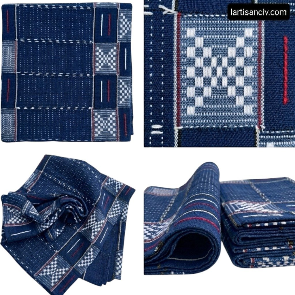 Pagne Sénoufo & Korhogo – Complet de 2 pagnes traditionnels africains tissés