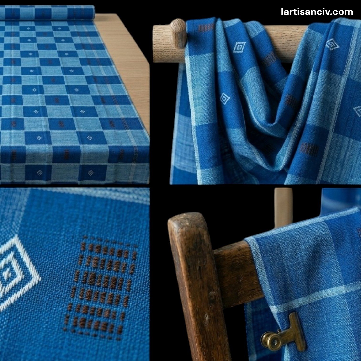 Pagne Sénoufo & Korhogo – Complet de 2 pagnes traditionnels africains tissés