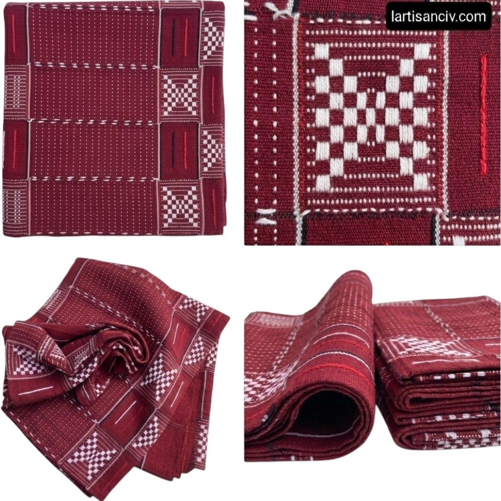 Pagne Sénoufo & Korhogo – Complet de 2 pagnes traditionnels africains tissés