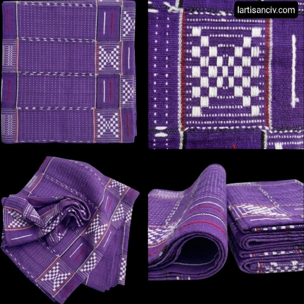Pagne Sénoufo & Korhogo – Complet de 2 pagnes traditionnels africains tissés