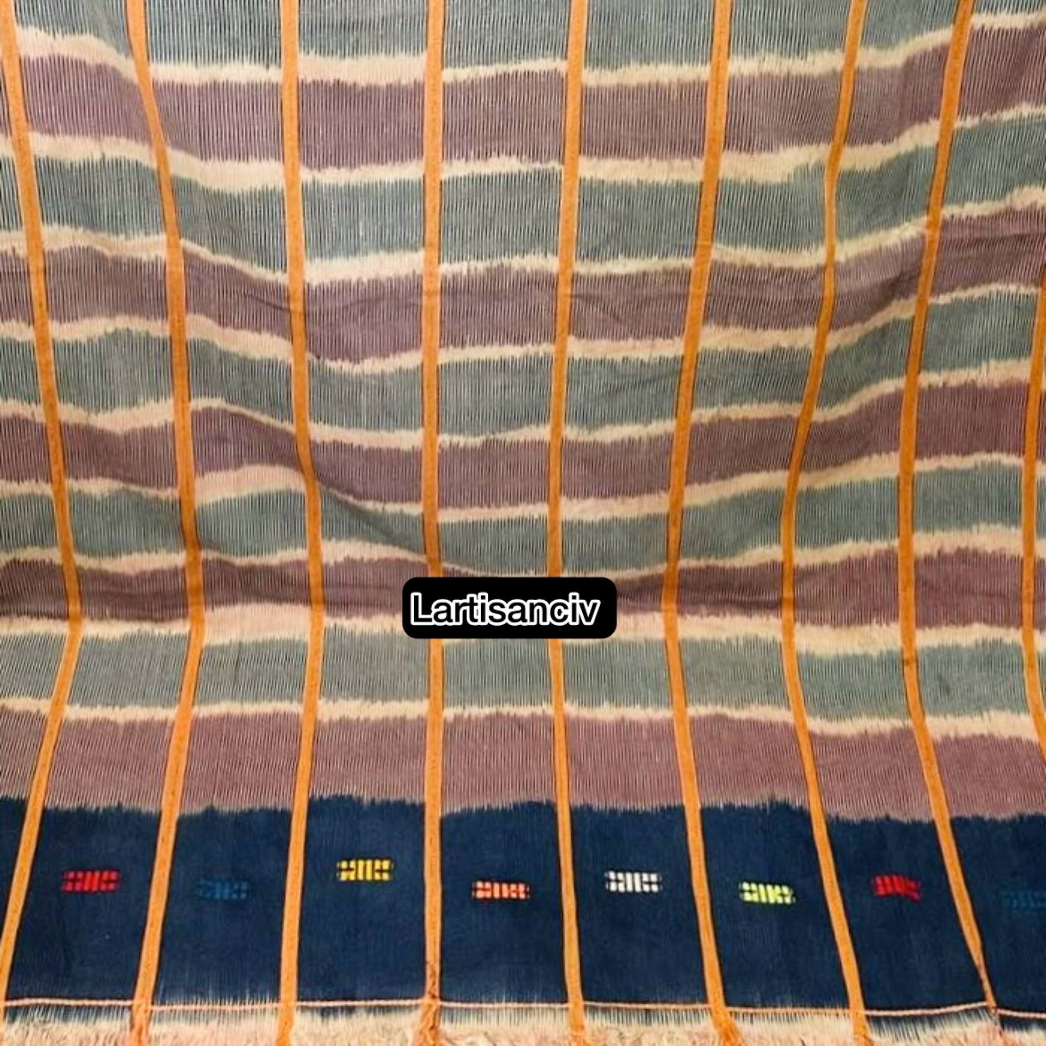 Pagne Kita & Baoulé – Complet de 2 pagnes traditionnels tissés