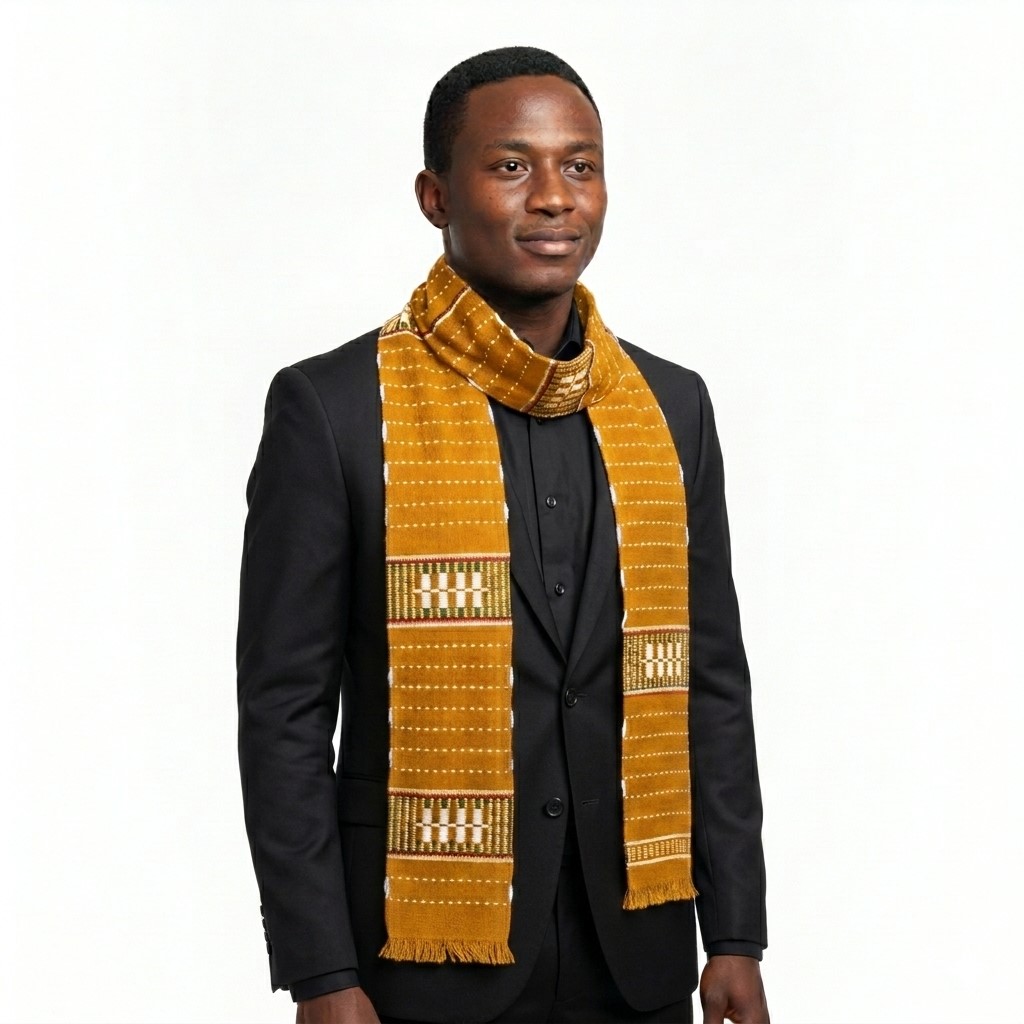 Lot de 5 écharpes Korhogo - jaune d'or